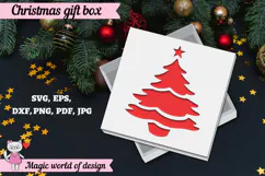 Christmas Tree Gift Box SVG, Christmas Tree Cut File Product Image 4