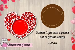 3d valentine candy dome svg ,valentine heart paper cut file Product Image 3