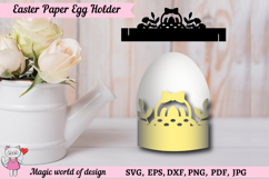 Easter basket Paper Egg Holder SVG Product Image 1