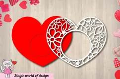 3d valentine candy dome svg ,valentine heart paper cut file Product Image 4