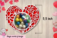 3d valentine candy dome svg ,valentine heart paper cut file Product Image 2