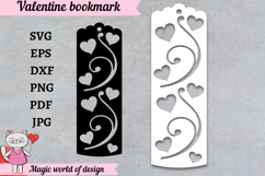 Valentine bookmark svg, papercut designs svg Product Image 1