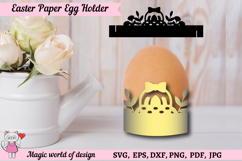 Easter basket Paper Egg Holder SVG Product Image 2