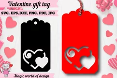 Valentine Day Price Tags SVG, papercut template svg Product Image 2