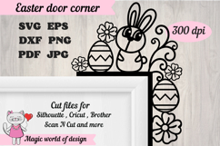 Easter Bunny Door Corner svg Product Image 3