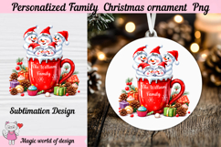 Snowman Family Christmas Ornament PNG 5 name Product Image 1