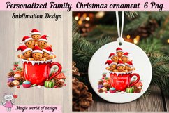 Family Christmas ornament clipart PNG bundle for sublimation Product Image 7