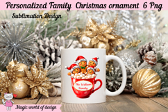 Personalized Gingerbread Family PNG Bundle, Custom Name Product Image 7