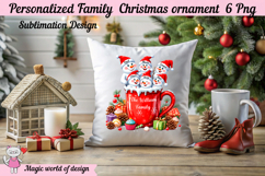 Snowman Family Christmas Ornament 6 PNG bundle Product Image 5