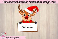 Christmas Reindeer Png, Santa Sack Personalized PNG Product Image 2