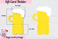 Beer mug gift card money holder svg for Cutting Machines Product Image 4