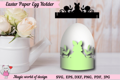Easter rabbit svg, Paper Egg Holder SVG, Product Image 1