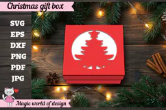 Christmas Tree Gift Box SVG, Christmas Tree Cut File Product Image 2