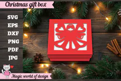 Christmas Gift Box SVG, 3D Layered Gift Box Paper Cut Product Image 3