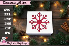 Christmas Snowflake Gift Box SVG, Snowflake Cut File, Christ Product Image 5