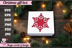 Christmas Snowflake Gift Box SVG, Snowflake Cut File, Christ Product Image 3