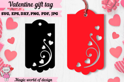 St. Valentine's day gift tags papercut template Product Image 1