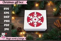 Christmas Snowflake Gift Box SVG, Snowflake Cut File, Christ Product Image 3