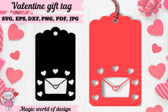 St. Valentine's day gift tags papercut template Product Image 1