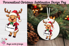 Christmas Reindeer Png, Santa Sack Personalized PNG Product Image 1