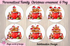 Family Christmas ornament clipart PNG bundle for sublimation Product Image 2