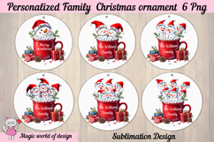 Custom Snowman Family Ornament PNG Bundle Product Image 2