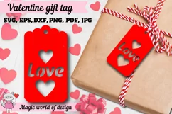 Valentines heart love gift tags svg, Papercut svg Product Image 2