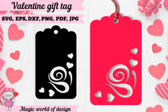 St. Valentine's day gift tags papercut template Product Image 1