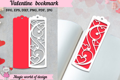 Two Layered Bookmarks with Hearts SVG, Papercut Template Product Image 2