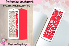 Valentine bookmark svg, papercut designs svg Product Image 1