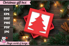 Christmas Tree Gift Box SVG, Christmas Tree Cut File Product Image 1