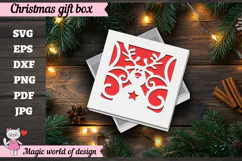 Reindeer Christmas SVG File, Cute Winter Reindeer Design Product Image 1