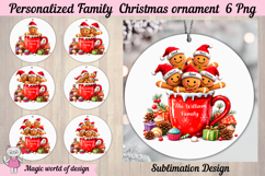Family Christmas ornament clipart PNG bundle for sublimation Product Image 1