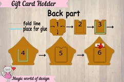 Christmas gingerbread house gift card holder SVG Design Product Image 4