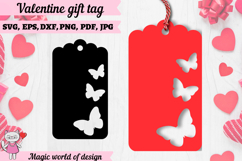St. Valentine's day gift tags papercut template Product Image 2