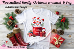 Custom Snowman Family Ornament PNG Bundle Product Image 4