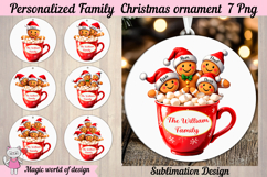 Personalized Gingerbread Family PNG Bundle, Custom Name Product Image 1