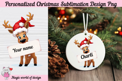 Christmas Reindeer Png, Santa Sack Personalized PNG Product Image 1