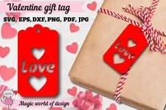 Valentines heart love gift tags svg, Papercut svg Product Image 1