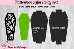 Coffin Box Printable Template, Halloween Party Box SVG Product Image 2
