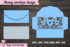 Paper Cut Birthday Money Envelope SVG Product Image 2