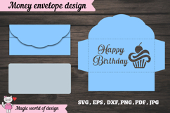 Birthday Gift Envelope SVG Paper Cut Product Image 2