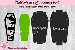 Halloween Coffin Packaging SVG, Printable Paper Gift Box Product Image 2