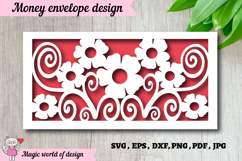Paper Cut Birthday Money Envelope SVG Product Image 1