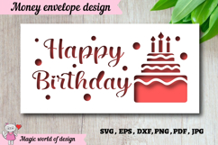 Birthday Gift Envelope SVG Paper Cut Product Image 1