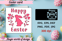 Happy Easter card svg Papercut Templates