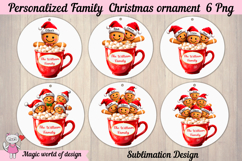 Personalized Gingerbread Family PNG Bundle, Custom Name Product Image 2