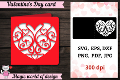 Valentines day card papercut, Love card svg Product Image 1