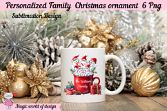 Custom Snowman Family Ornament PNG Bundle Product Image 5