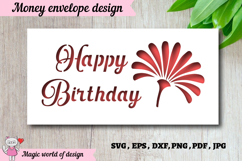 Floral Birthday Money Envelope svg Product Image 1